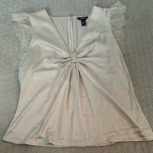 EXPRESS champagne silky going out top